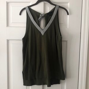 Jcrew sweater tank with tie back